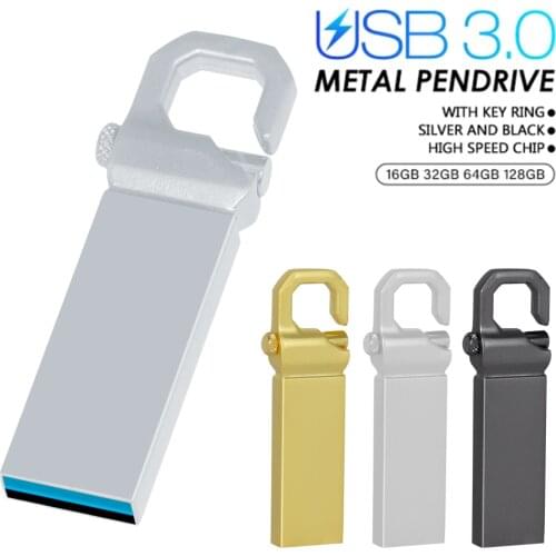 USB 3.0 Metal Flash Drive 16 GB 32 GB 64 GB 128 GB Pendrive Draaibare usb flash drive pen memory Sticks met sleutelhanger for PC