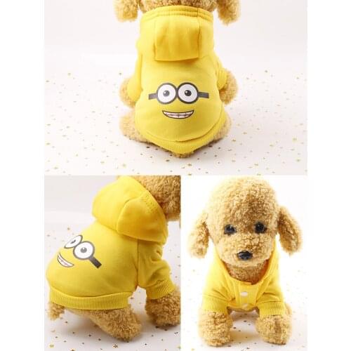Cartoon Puppy Dog Hoodied Sports Clothes Winter Pet Sweater For Small Medium Dogs