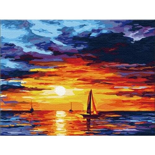 Landscape DIY Cross Stitch Embroidery 11CT Kits Needlework Craft Set Printed Canvas Cotton Thread Home Decoration Sell