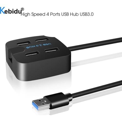 Portable OTG Hub High Speed Mini 4 Ports USB3.0 2.0 HUB Splitter for Desktop Laptop with Phone Holder