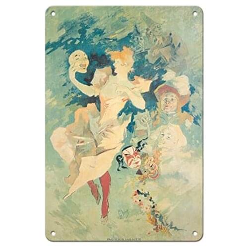 The Comedy (La Comédie) - Theater Poster by Jules Cheret c.1891- Metal Sign
