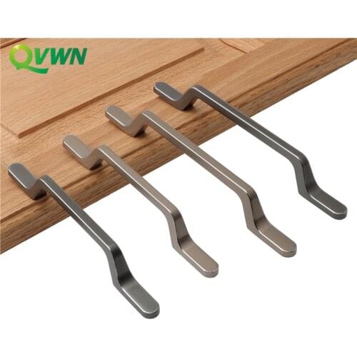 QVWN Zinc Alloy Pearl Gray Gold Cabinet Pulls Handles Solid Drawer Handle Modern Knobs Kitchen Cupboard Furniture Hardware