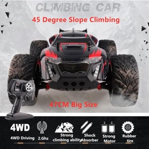 4WD 45 Degree Climbing RC Off-road Crawler 2.4GHz Dual Motor Multiterrain Wear-resistant Independent Suspension RC Racing Bugggy