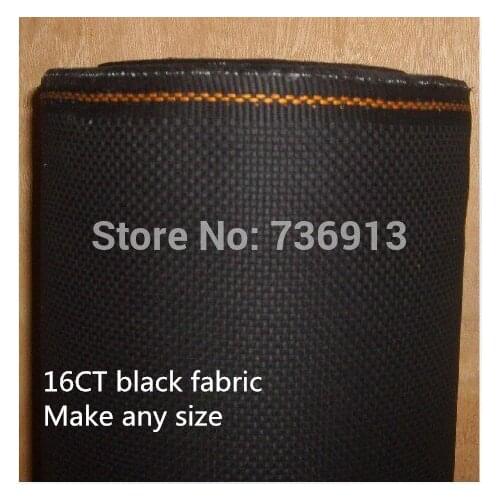 Size: 19.7X19.7 inch 16CT Cross Stitch Fabric Canvas Embroidery Aida Cloth---Black Worldwide