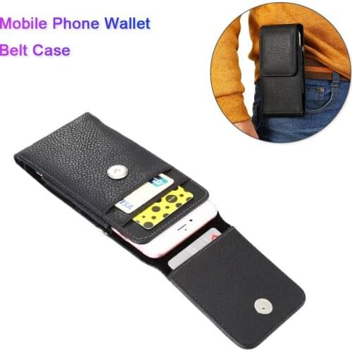 Universal Luxury PU Leather Waist Belt Bag Wallet Rotating Belt Clip Phone Case Hand Strap For iPhone Samsung Xiaomi Smartphones