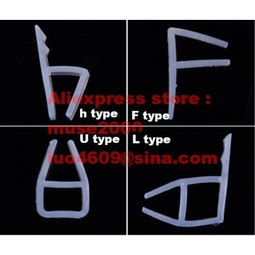 H F L U Type silicone rubber glass seal strip 6 8 10 12 mm glass window screen seal Door View Room Outdoor balcony glass house