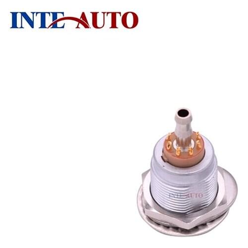 Compatible 3B 9 contacts (8 + 1 Fluidic) circular hybrid connector brass outshell push pull self-latching system solder cup