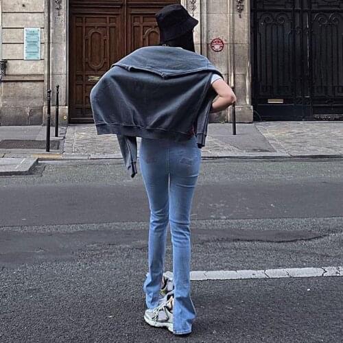 Women Spring 2021 Fashion High Waist Straight Jeans Female Casual Jeans