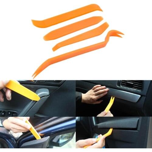 4Pcs Portable Auto Car Radio Panel Door Clip Panel Trim Dash Audio Removal Installer Pry Kit Repair Tool Hand Tool