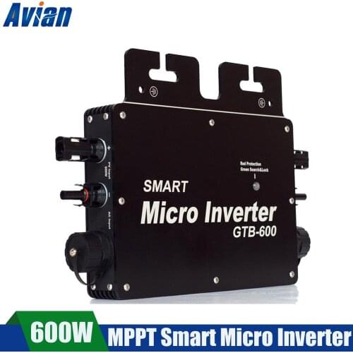 600W MPPT Micro Inverter Micro Inversor 120V 230VAC Output 22V-50VDC Input with WIFI Monitoring Smart Grid Tie Inverter
