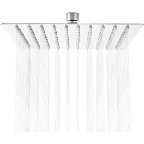 8 Inch Ultra-thin Square Stainless Steel Rainfall Shower Head Top Shower