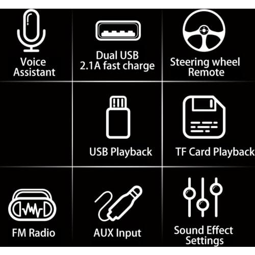 Car 12V FM Radio Bluetooth USB MP3 Player Receiver with Remote Detachable