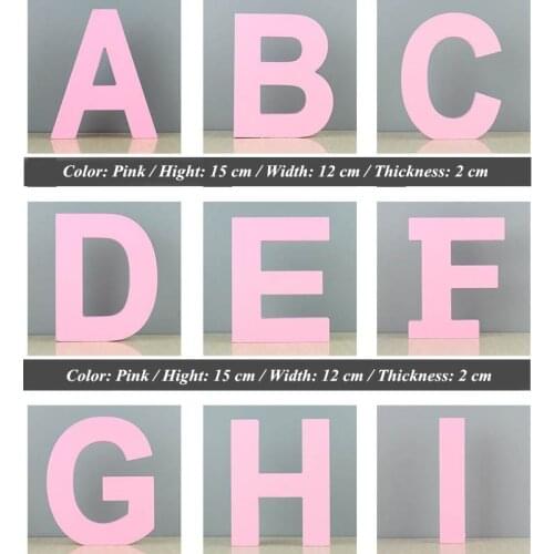 Large Size DIY Words Alphabet Hand Printed Wooden English Letters Figurines Ornaments Photo Props Wedding Wall Decoration