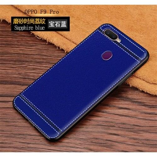 Case For OPPO F9 Cover Luxury PU Leather Texture Soft TPU Silicone Back Case Cover for OPPO F9 Pro Case