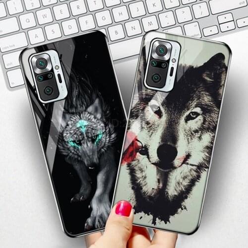 Redmi Note 10 Case For Xiaomi Redmi Note 10 Pro Case Tempered Glass Animal Painted Funda For Xiaomi Redmi Note10 5G Pro Max 10X