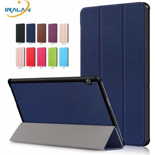 PU Leather Stand Case For Huawei MediaPad T5 10 AGS2-W09 AGS2-L09 AGS2-L03 AGS2-W19 10.1 inch Tablet Magnet smart Cover+Film+Pen