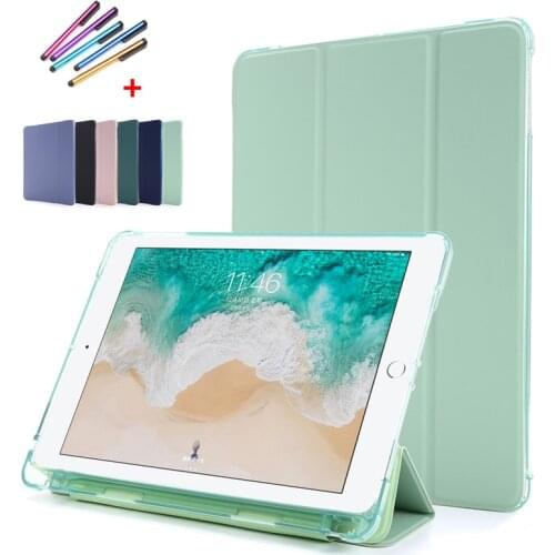 For iPad 6th Generation Case With Pencil Holder Stand Smart Cover For Funda iPad 9.7 2018 2017 Case For iPad Air 2 1 iPad 5 6