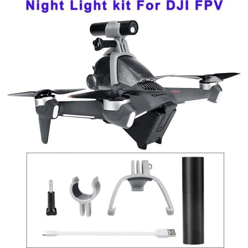 Drone Night Flight LED Light For DJI FPV Combo Fill light Lamp 3D Printed Flashlight Bracket for DJI FPV Drone Accessories
