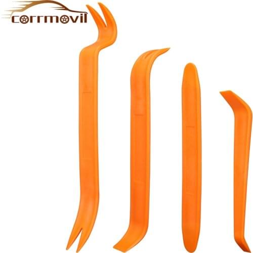4PCS Car Radio Removal Tool Auto Door Clip Panel Removal Special Tools For Cars Audio Video Dashboard Dismantle Kits Pry Tool