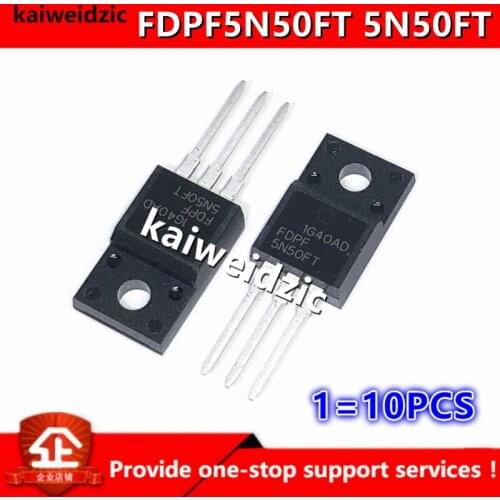 Kaiweikdic New imported original FDPF5N50FT 5N50FT TO-220F 5A 500V N-Channel MOS FET triode Integrated circuit