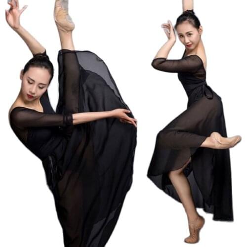 Classic suit dance of long scarf Girl Ballet Dance Leotard Tight Elastic Ballet Stage Dancing Costume Ballet Leotards For Women