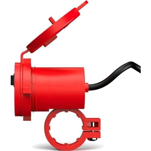 R3MD Motorcycle Charger for Phone USB Charger with ON/Off Switch Black/Blue/Red Power Adapter for Modified Motorcycle