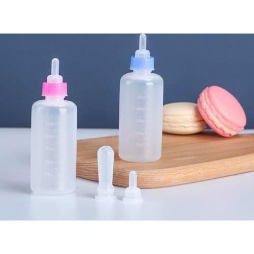 Puppy Kitten Feeding Bottle Set Silicone Pet Supplies Dog Cat Baby Nursing Water Milk Feeder with Cleaning Brush Pacifiers