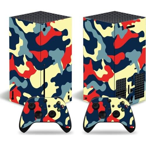 Camouflage Style Skin Sticker Decal Cover for Xbox Series X Console and 2 Controllers Xbox Series X Skin Sticker Viny 1