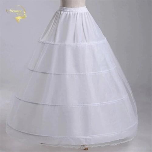 New Wholesale Wide 4 Hoops 1 Layer Tulle Petticoat For Ball Gown Crinoline Underskirt Wedding Accessories Jupon Mariage CW01299