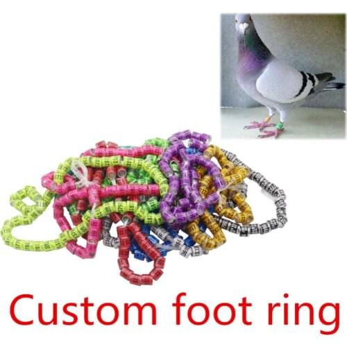 Buyer Custom Pigeon Foot Ring "2021 + Country Code + Number" 10 Colors To Choose From Bird Foot Ring