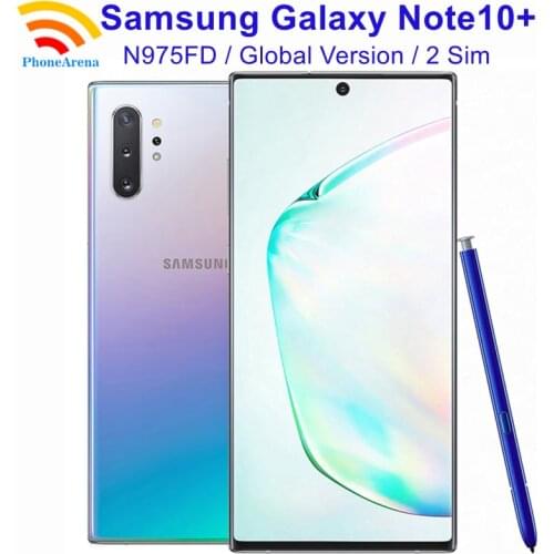 Original Samsung Galaxy Note10+ Note10 Plus N975FD【98% New】Dual Sim Smartphones 6.8" 256GB ROM 12GB RAM NFC 4G LTE Cell Phone
