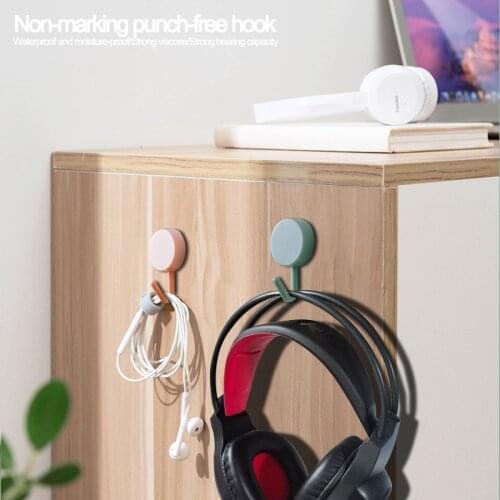 Useful Headphone Headset Hanger Holder Hook wall Tape Sticker Desk PC Display Monitor headphone accessories earphone holder