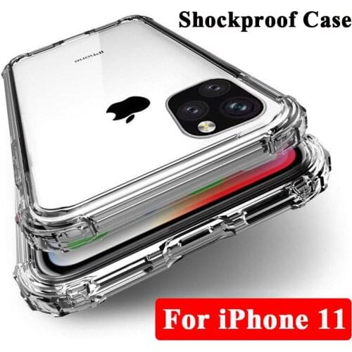 Shockproof Case For iPhone 11 11Pro X 6 7 8 Plus Phone Case For iPhone 11 Pro Max XS Max XR 5S 5 SE 7 Clear Soft Silicone Fundas