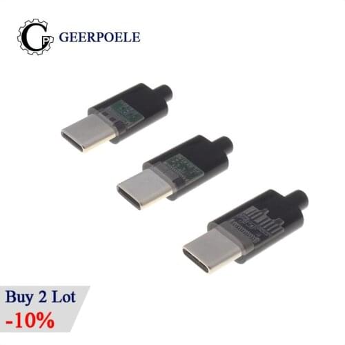 Type-C Mirco USB 3.1 Connector Jack Conector Tail Male Plug Electric Terminals 4 pin Diy Adapter De Carga Set Electrical Tipo C
