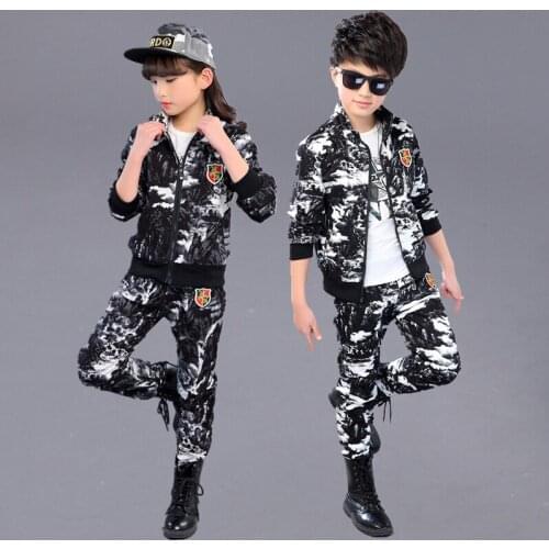Special Offer Childrens Camouflage Clothing Set For Boys & Girls Military Uniform Tracksuit New Teenager Kids Sports Suit B208