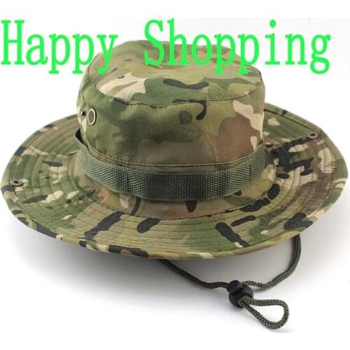 Tactical Military Army BONNIE HATS Round-brimmed Sun Boonie Hunting Cap CP Multicam
