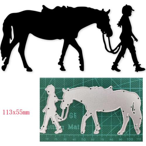 2021 new dies metal cutting dies cut die mold woman riding horse decoration Scrapbook dies knife mould blade punch stencils dies