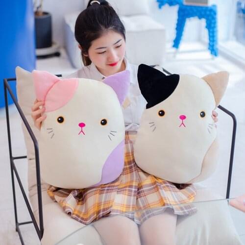 1pc 45cm Cartoon Lovely Cat Pillow Plush Toys Soft Stuffed Animal Pillows Cute Dolls Sofa Cushion for Children Girls