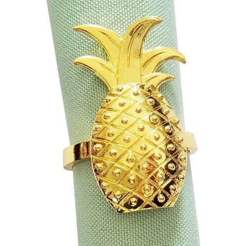 1Pcs Aluminium Pineapple Dinner Napkin Rings Holders for Table Decorations