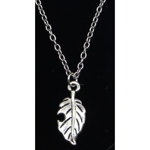 20pcs New Fashion Necklace 22x10mm rabbet leaf Pendants Short Long Women Men Colar Gift Jewelry Choker