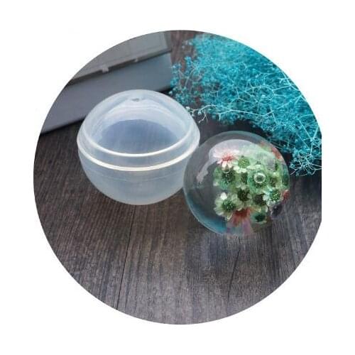 60mm half round ball shape Clear Sphere Jewelry Mould DIY Spherical Silicone Transparent Mold jewelry molds finding tools