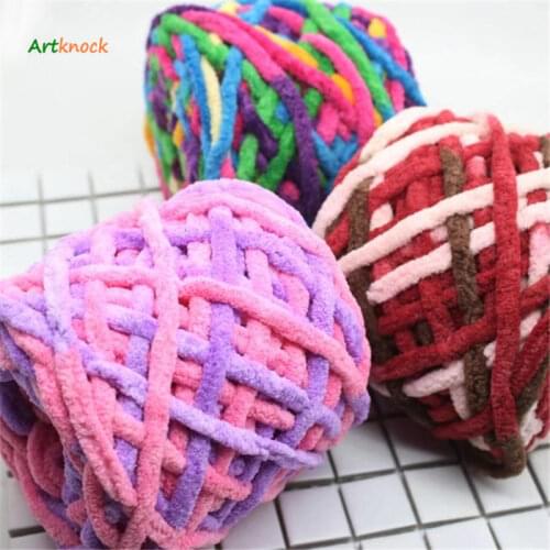 8pcs Fleece Fancy Yarn Cotton Blended Mix Color Woolen Yarn for Hand Knitting Shoes Doll Wholesale