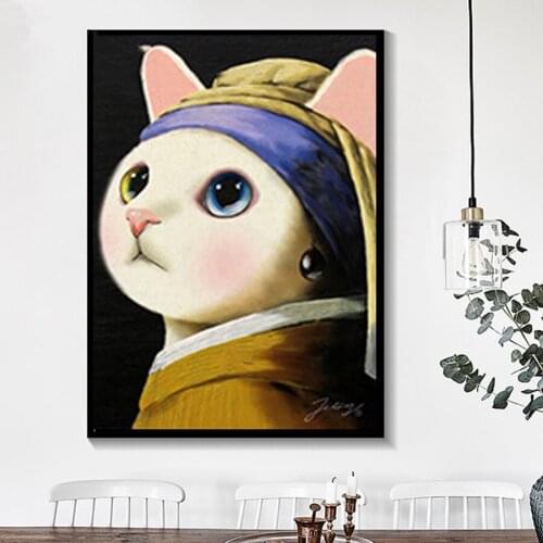 Abstract Cartoon diamond embroidery cute kitten mosaic diamond painting full square round stitch cross rhinestone picture decor