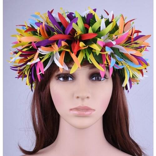Free Shipping HL0004 25pcs/lot 64CM Artificial Silk Spider Lily Headband Haku Hair Accessories Hawaii Dance Party Women Headwear