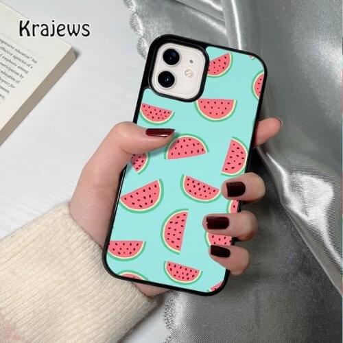 Krajews Watermelon coque Phone Case for iPhone 12 mini 5 6S 7 8 PLUS X XS XR 11 PRO MAX SE 2020 Back Cover Funda Shell