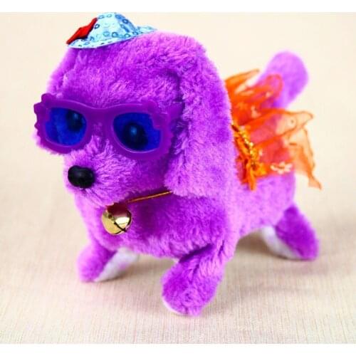 Color Electric Toy Soft Plush Walking Glowing Barking Dog Funny Simulation Moving Appease Baby Toys For Children Toy Store