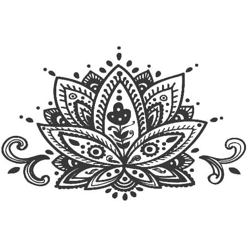 Lotus Flower Wall Decal Namaste Mandala Wall Sticker Boho Bohemian Home Decor Mural Removable DK-98