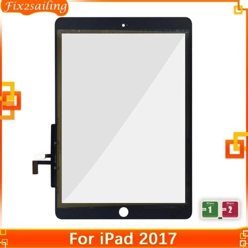 For iPad 2017 Touch Screen Digitizer For iPad 5 iPad 9.7 2017 A1822 A1823 Screen Glass Touch Panel Replacement Sensor 9.7
