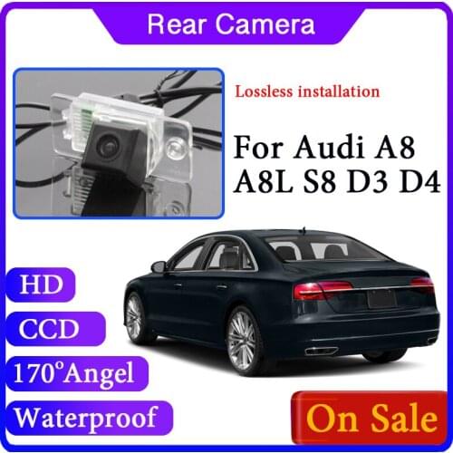 For Audi A8 A8L S8 D3 4E D4 4H 2002~2017 Rear Look View Night Vision Camera