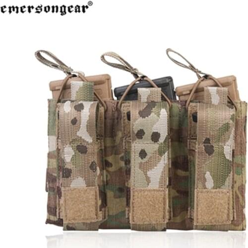 Emersongear Tactical Triple Magazine Pouches M4 5.56 Pistol Rifle Mag Pouch MOLLE/PALS Holster Mag Carrier Military Army Pouch
